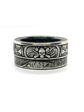 NAHOA SUPPLY CO. .999 SILVER MOMENTO MORI COIN RING